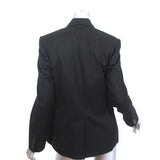 Ralph Lauren Black Label Blazer Black Cotton Size 8 Multi-Pocket Jacket