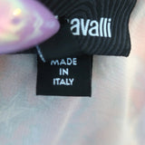 Just Cavalli One Shoulder Tiered Dress Red Star Print Chiffon Size 42