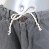 6397 Corduroy Drawstring Shorts Washed Grey Size Medium NEW