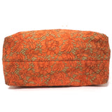 Valentino Glam Reversible Lace Tote Orange/Tan Large Crossbody Shoulder Bag