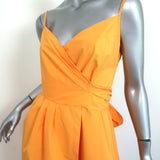 Three Graces London Midi Wrap Dress Martha Marigold Cotton Poplin Size 6