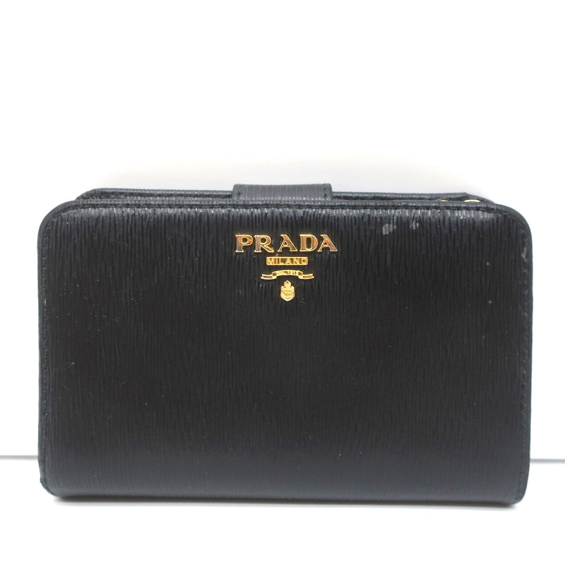 Prada Saffiano Leather Wallet Black
