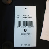 Ralph Lauren Black Label Blazer Black Cotton Size 8 Multi-Pocket Jacket