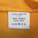 Three Graces London Midi Wrap Dress Martha Marigold Cotton Poplin Size 6