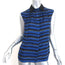 Miss Wu by Jason Wu Collared Blouse Blue Striped Silk Size 0 Sleeveless Top