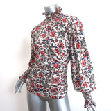 Isabel Marant Long Sleeve Top Fantine Floral Print Size 36 Turtleneck Blouse