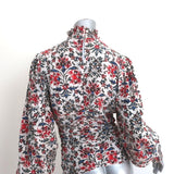Isabel Marant Long Sleeve Top Fantine Floral Print Size 36 Turtleneck Blouse