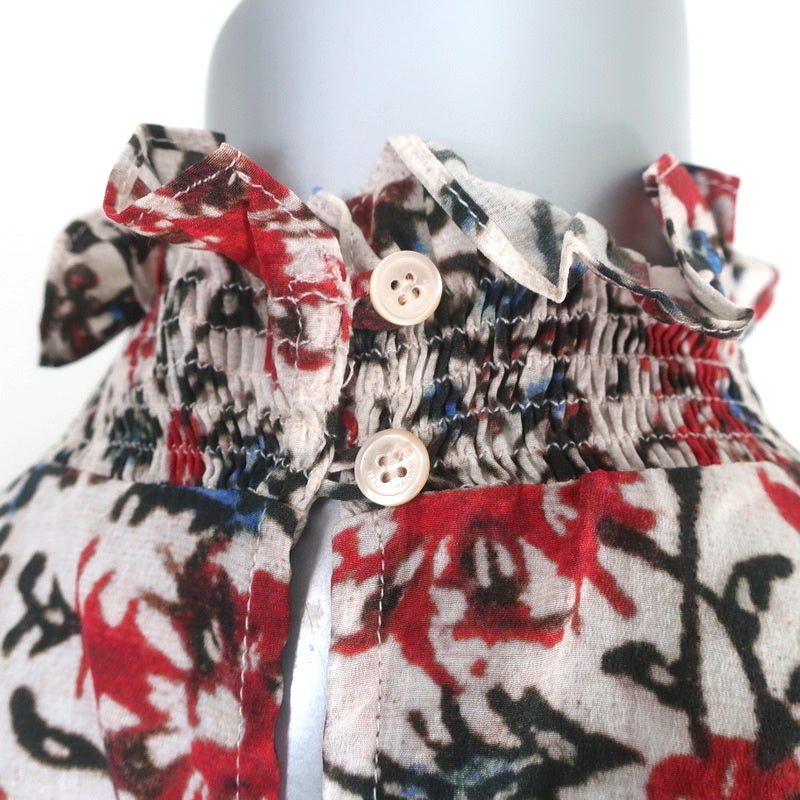 Isabel Marant Long Sleeve Top Fantine Floral Print Size 36 Turtleneck Blouse