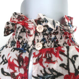 Isabel Marant Long Sleeve Top Fantine Floral Print Size 36 Turtleneck Blouse