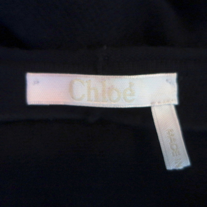 Chloe Floral-Embroidered Sweater Navy Size Extra Small Crewneck Pullover