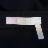 Chloe Floral-Embroidered Sweater Navy Size Extra Small Crewneck Pullover