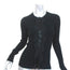 Dolce & Gabbana Cardigan Black Lace-Trim Ribbed Knit Size 42 Crewneck Sweater