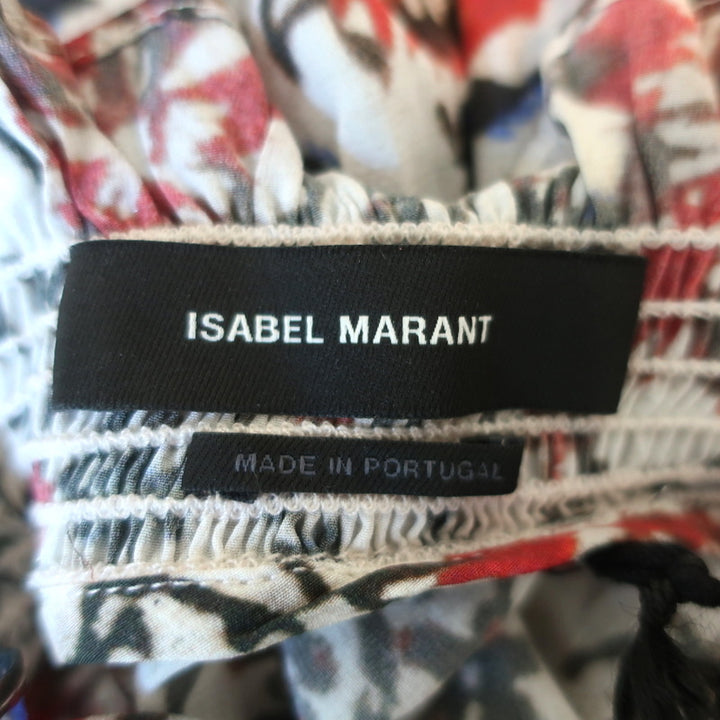 Isabel Marant Long Sleeve Top Fantine Floral Print Size 36 Turtleneck Blouse