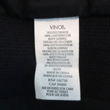 Vince Cowl Neck Leather Biker Jacket Navy Size Medium