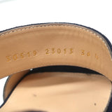 Gianvito Rossi Crisscross Sandals Navy Suede Size 36.5 Open Toe Heels