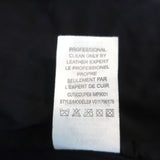 Vince Cowl Neck Leather Biker Jacket Navy Size Medium