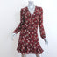 Veronica Beard Riggins Flounce Mini Dress Bordeaux Floral Print Silk Size 4