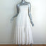 Joie Midi Dress Jailene White/Gold Metallic-Striped Cotton Size Extra Small