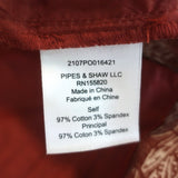 Veronica Beard Paperbag Pants Clerence Rust Floral Print Cotton Size 6 NEW