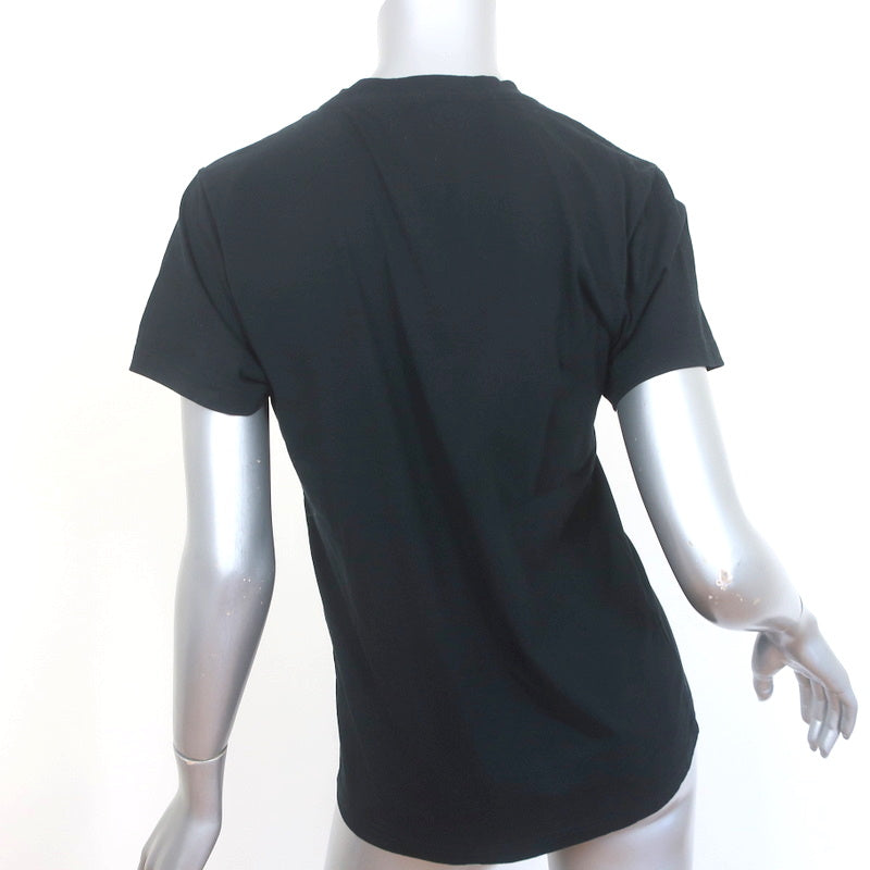 Isabel Marant Zaof Logo Tee Black Cotton Size Extra Small Short Sleeve Top