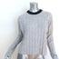 Derek Lam 10 Crosby Open-Back Sweater Light Gray Ribbed Wool-Cashmere Size Small