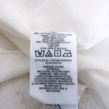 Joie Midi Dress Jailene White/Gold Metallic-Striped Cotton Size Extra Small