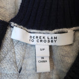 Derek Lam 10 Crosby Open-Back Sweater Light Gray Ribbed Wool-Cashmere Size Small