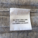 Derek Lam 10 Crosby Open-Back Sweater Light Gray Ribbed Wool-Cashmere Size Small