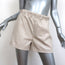 ANINE BING Sofia Faux Leather Shorts Beige Size Small NEW