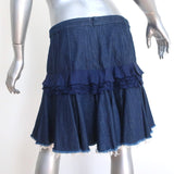 Maggie Marilyn Ruffled Denim Mini Skirt Indigo Cotton Size US 8