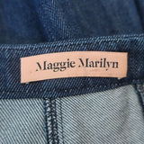 Maggie Marilyn Ruffled Denim Mini Skirt Indigo Cotton Size US 8