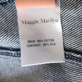 Maggie Marilyn Ruffled Denim Mini Skirt Indigo Cotton Size US 8