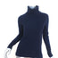 Veronica Beard Cashmere Turtleneck Sweater Asa Navy Ribbed Knit Size Small