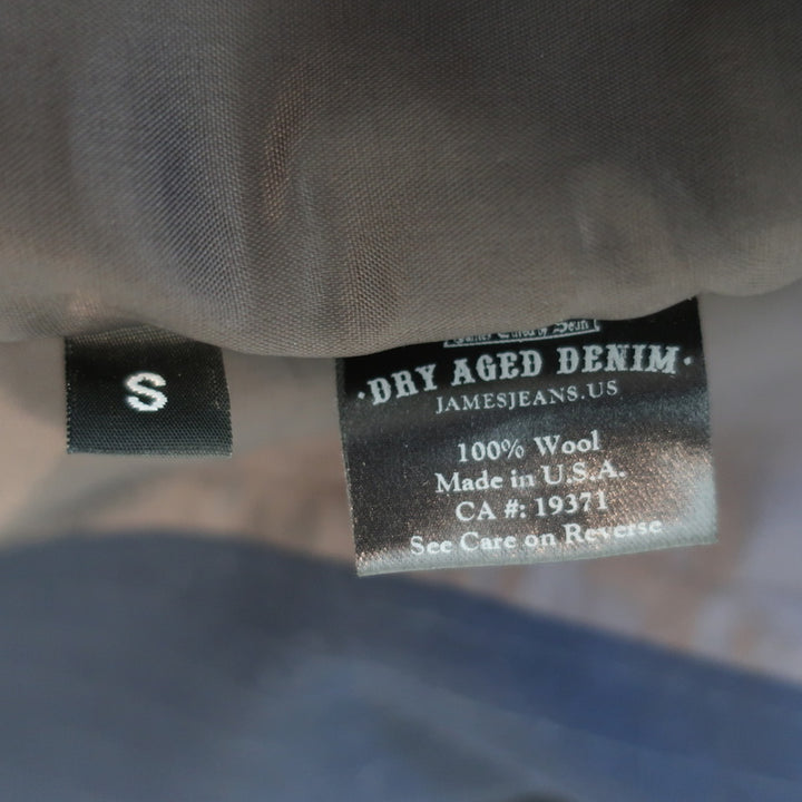 James Jeans Cured by Seun Pinstripe Blazer Navy Wool Size Small