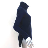 Veronica Beard Cashmere Turtleneck Sweater Asa Navy Ribbed Knit Size Small