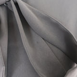 The Row Tie-Neck Shift Dress Gray Crepe Size 6 Long Sleeve Mini