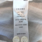 FRAME Top Lauren White Broderie Anglaise Size Small V-Neck Blouse