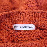 Ulla Johnson Pilar Cable Knit Sweater Poppy Cotton Size Medium Crewneck Pullover