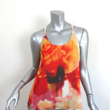 Alice + Olivia Racerback Tank Top Loma Watercolor Print Chiffon Size Small
