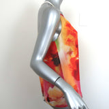 Alice + Olivia Racerback Tank Top Loma Watercolor Print Chiffon Size Small