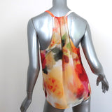Alice + Olivia Racerback Tank Top Loma Watercolor Print Chiffon Size Small