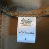 A.L.C. Bellamy Zip-Front Mini Dress Brown Stretch Twill Size 8 Belted Shift NEW