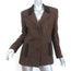 Vintage Valentino Miss V Tweed Blazer Brown Wool-Silk Size 42 Two-Button Jacket