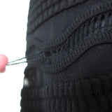 M Missoni Dress Black Cotton Mixed Knit Size 44 Sleeveless Fit & Flare