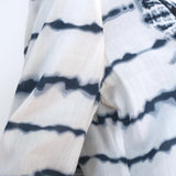 Tory Burch Stephanie Mirror-Embellished Tunic Top White/Navy Tie Dye Size 4