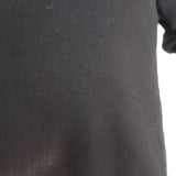 Helmut Lang Leather-Trim Top Black Viscose Size Small Long Sleeve Blouse