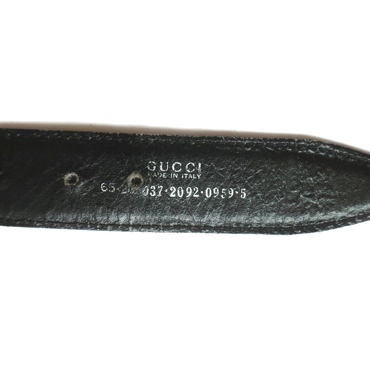 Gucci Square G Buckle Belt Black Suede Size 65
