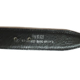 Gucci Square G Buckle Belt Black Suede Size 65