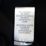 Helmut Lang Leather-Trim Top Black Viscose Size Small Long Sleeve Blouse