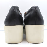 Robert Clergerie Platform Derby Wedges Lindsey Black Leather Size 41